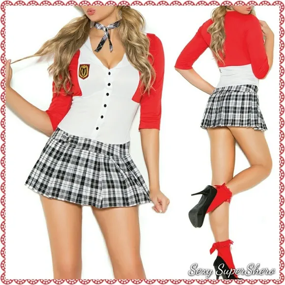 🆕 Divalicious School Girl 2pc Costume