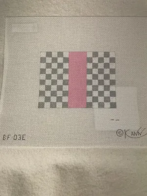 * Kimberly Ann BF-03E Louis Square Bitsy Flat- Gray/ Pink
