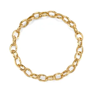 14k Gold Endless Link Chain Bracelet
