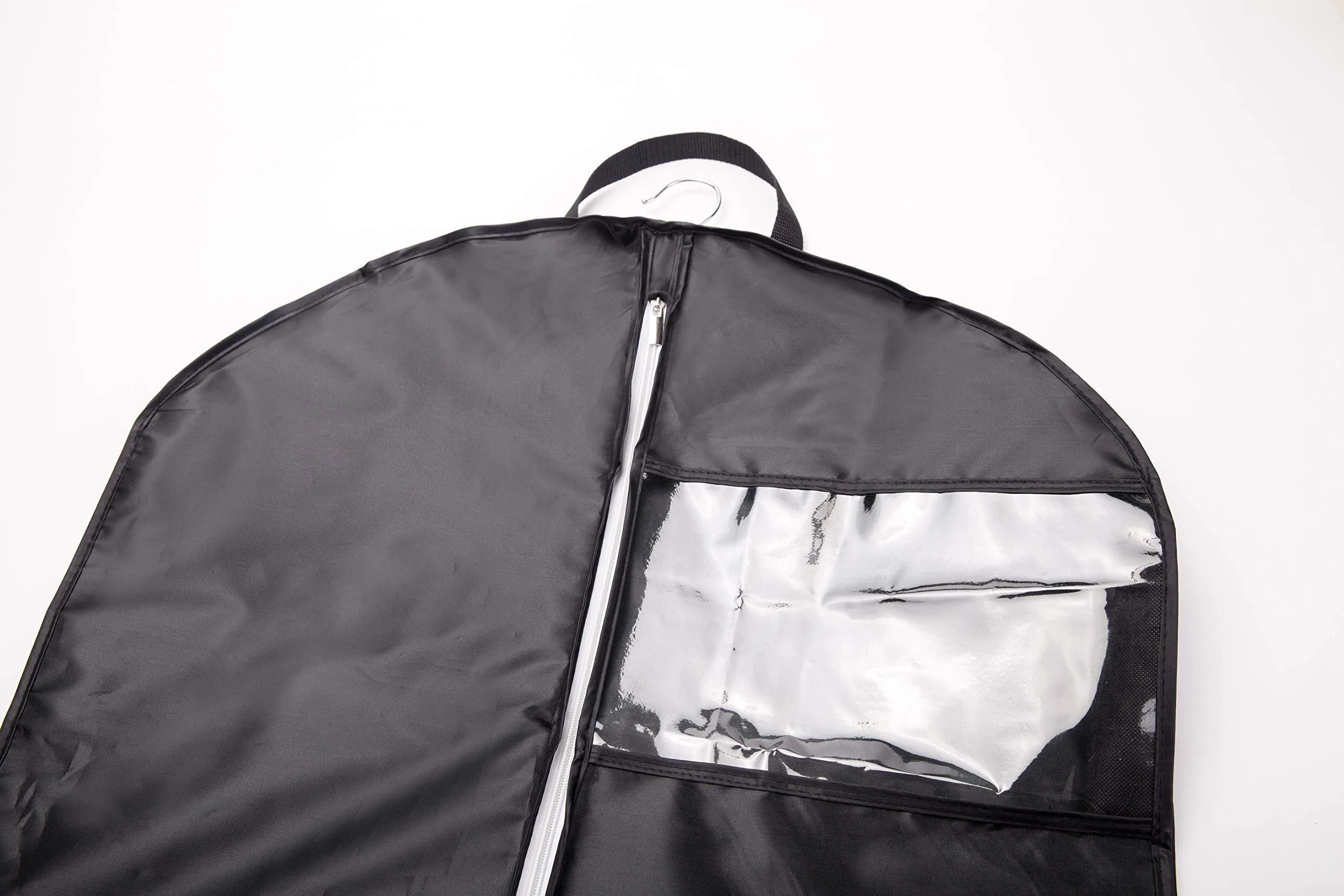 54"Travel Suit Bag, Versatile Dance Costume Bag, Foldable Full Zipper Garment Bag Dream Duffel, Versatile Hanging Garment Bag with 2 Large Zipper Pockets and Clear Window for Travel (3 Packs)