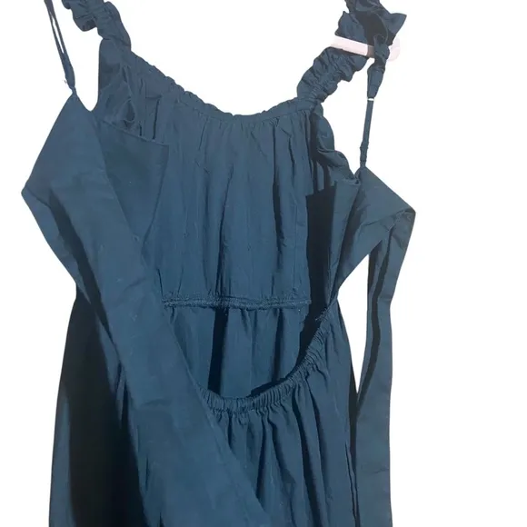 Abercrombie &amp; Fitch Bow Back Poplin Maxi Dress Black Size Small