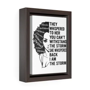 African Woman I Am The Storm Vertical Framed Premium Gallery Wrap Canvas