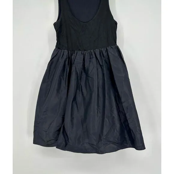 Alice   Olivia Sleeveless Black Taffeta Fit &amp; Flare Cocktail Dress Size S