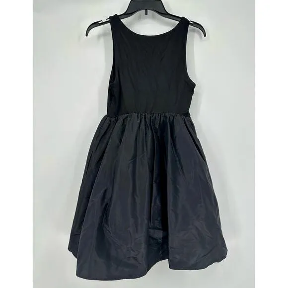 Alice   Olivia Sleeveless Black Taffeta Fit &amp; Flare Cocktail Dress Size S