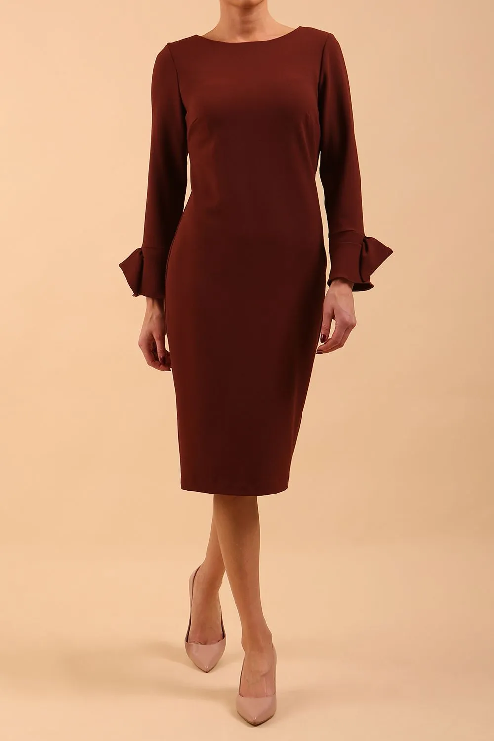 Alma Long Sleeve Pencil Dress