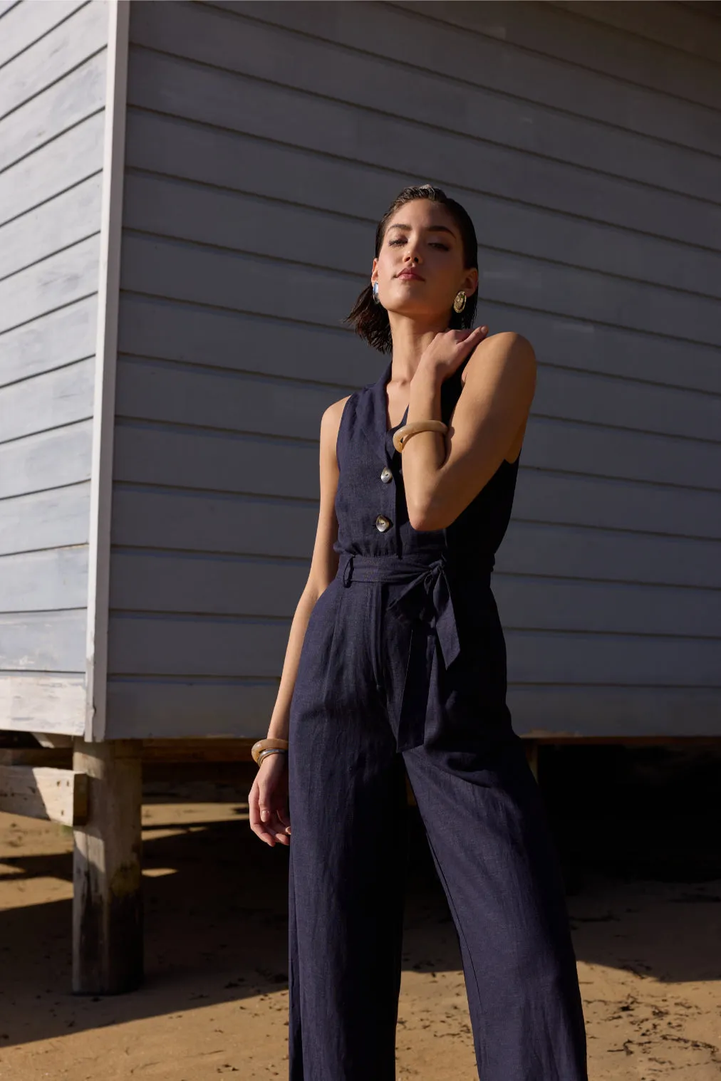 Alora Jumpsuit | Navy
