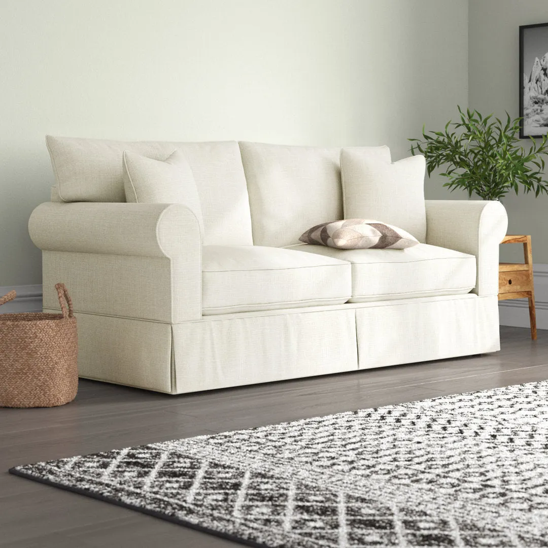 Amari 83" Slipcovered Sofa Wayfair Custom Upholstery™ Fabric: Canvas Granite Sunbrella® Canvas