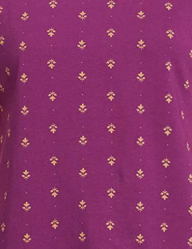 Amazon Brand - Myx Women's Loose T-Shirt (PAG 103_Black and Purple XXXX-Large)