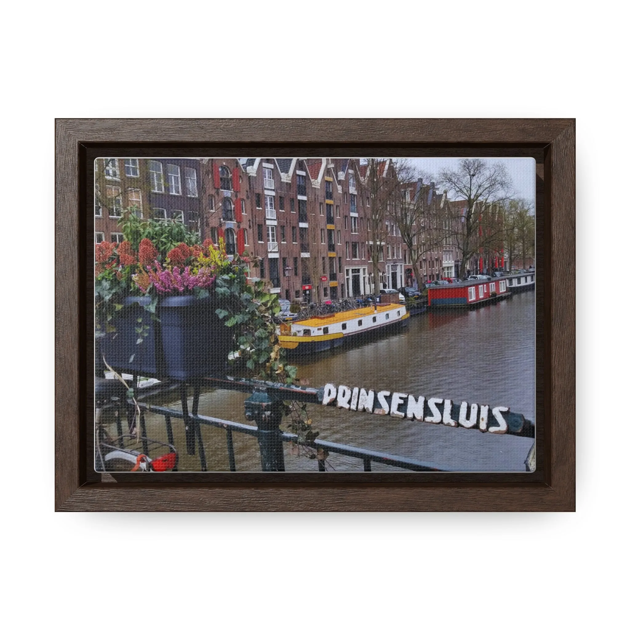 Amsterdam Canal on Canvas
