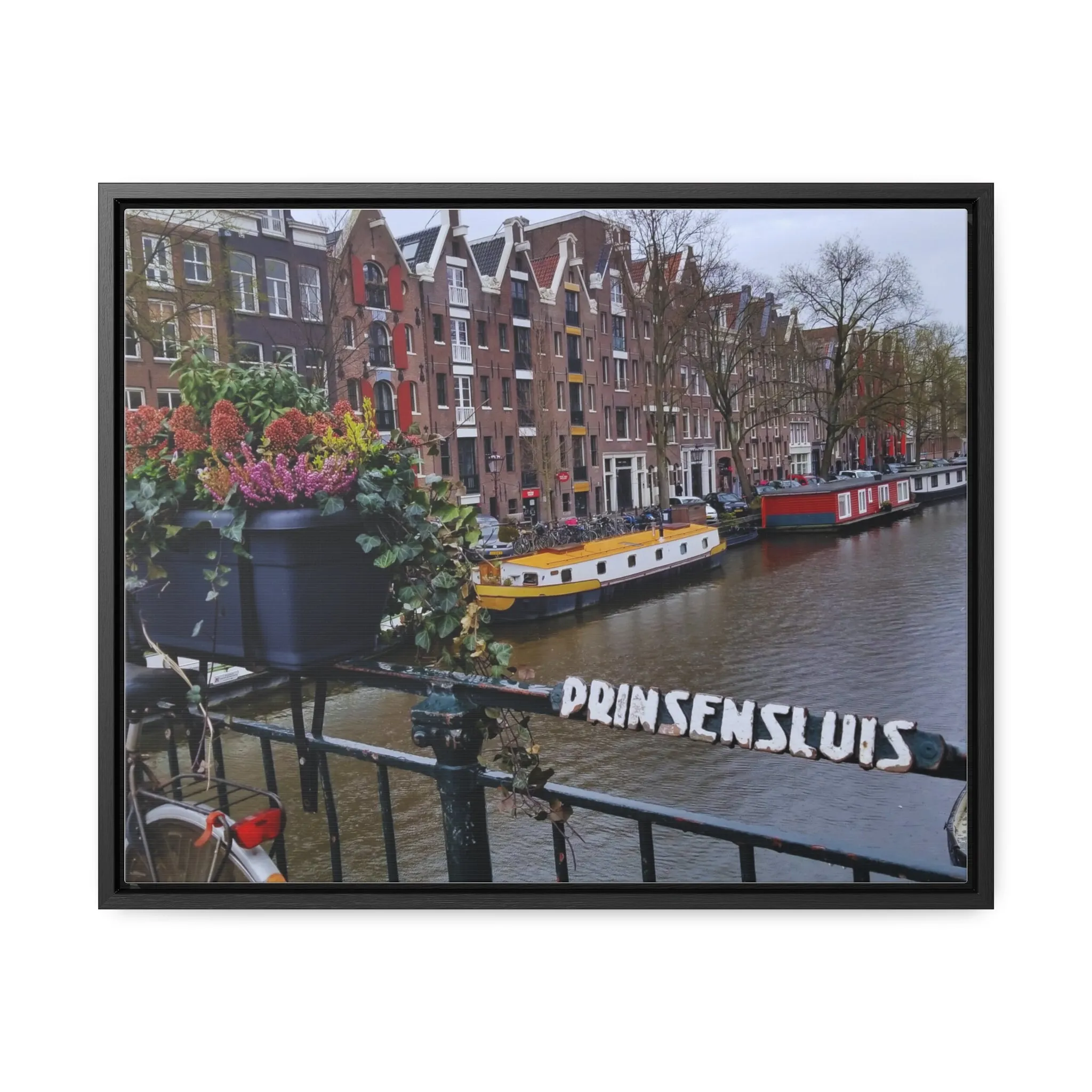 Amsterdam Canal on Canvas