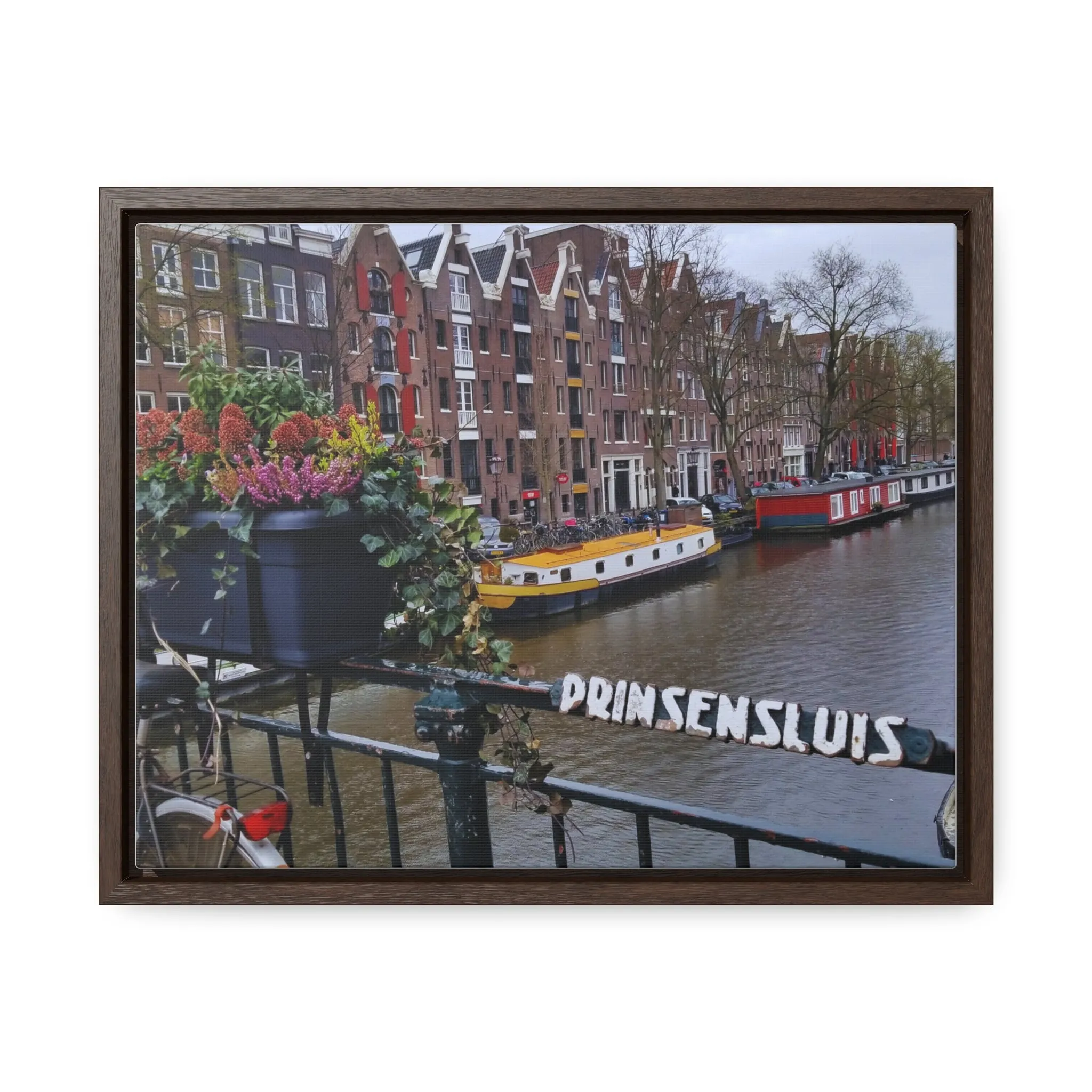 Amsterdam Canal on Canvas