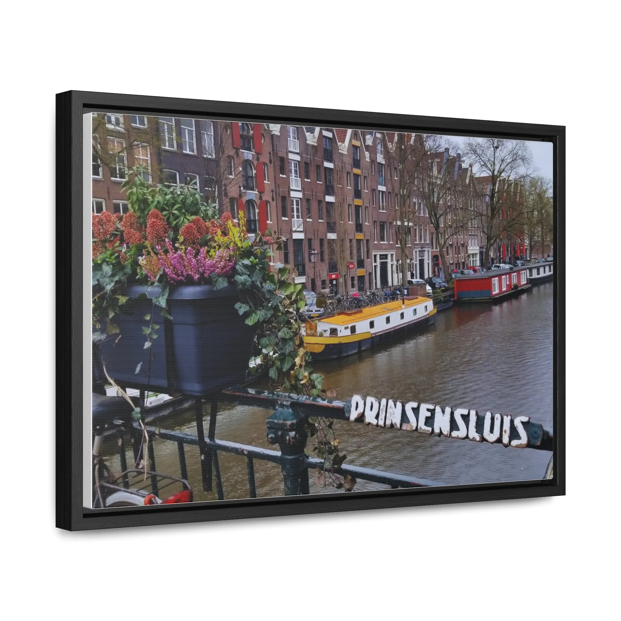 Amsterdam Canal on Canvas
