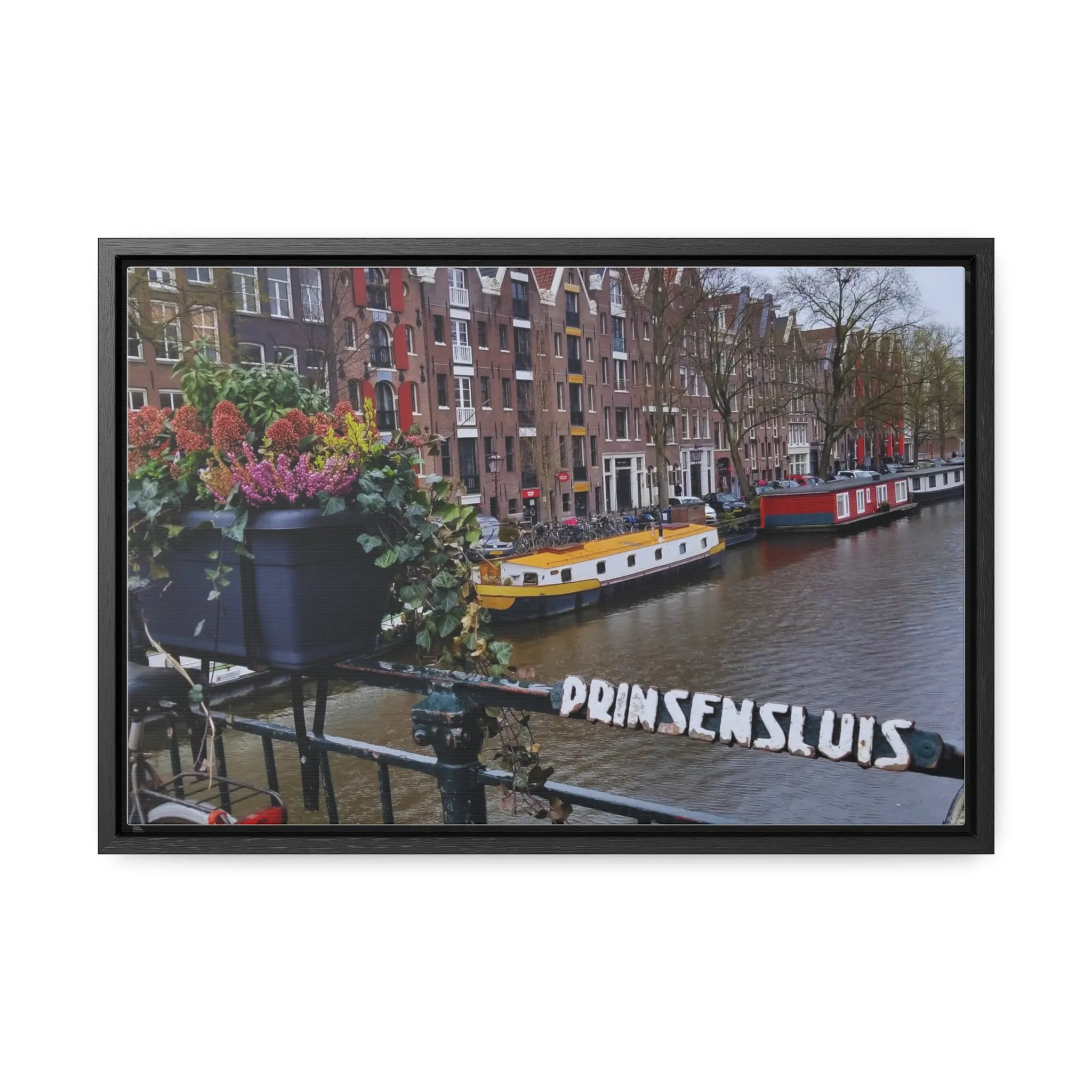 Amsterdam Canal on Canvas
