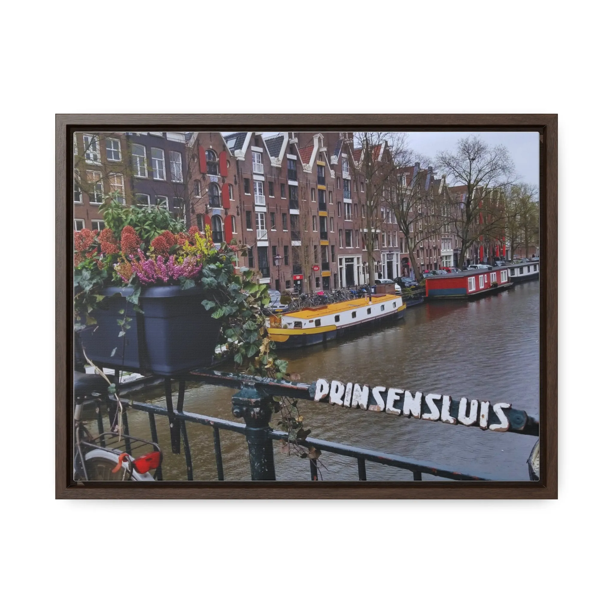 Amsterdam Canal on Canvas