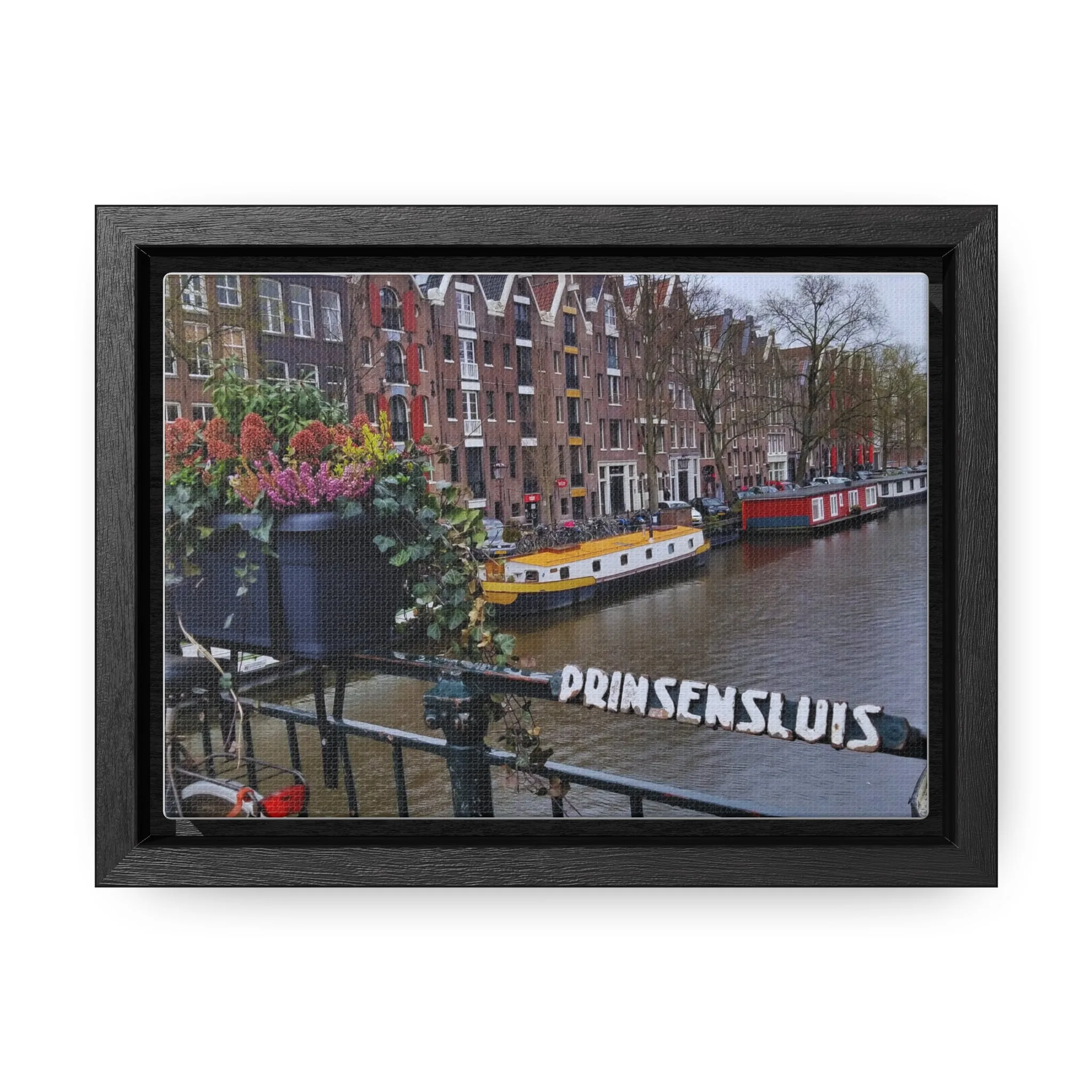 Amsterdam Canal on Canvas