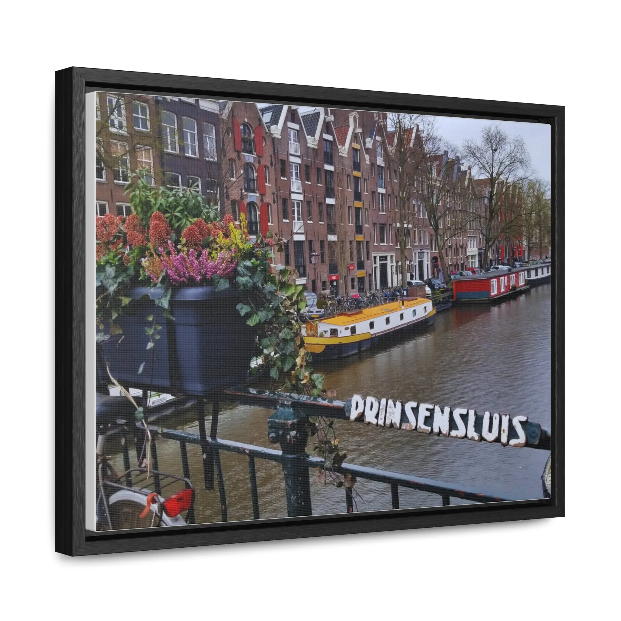 Amsterdam Canal on Canvas