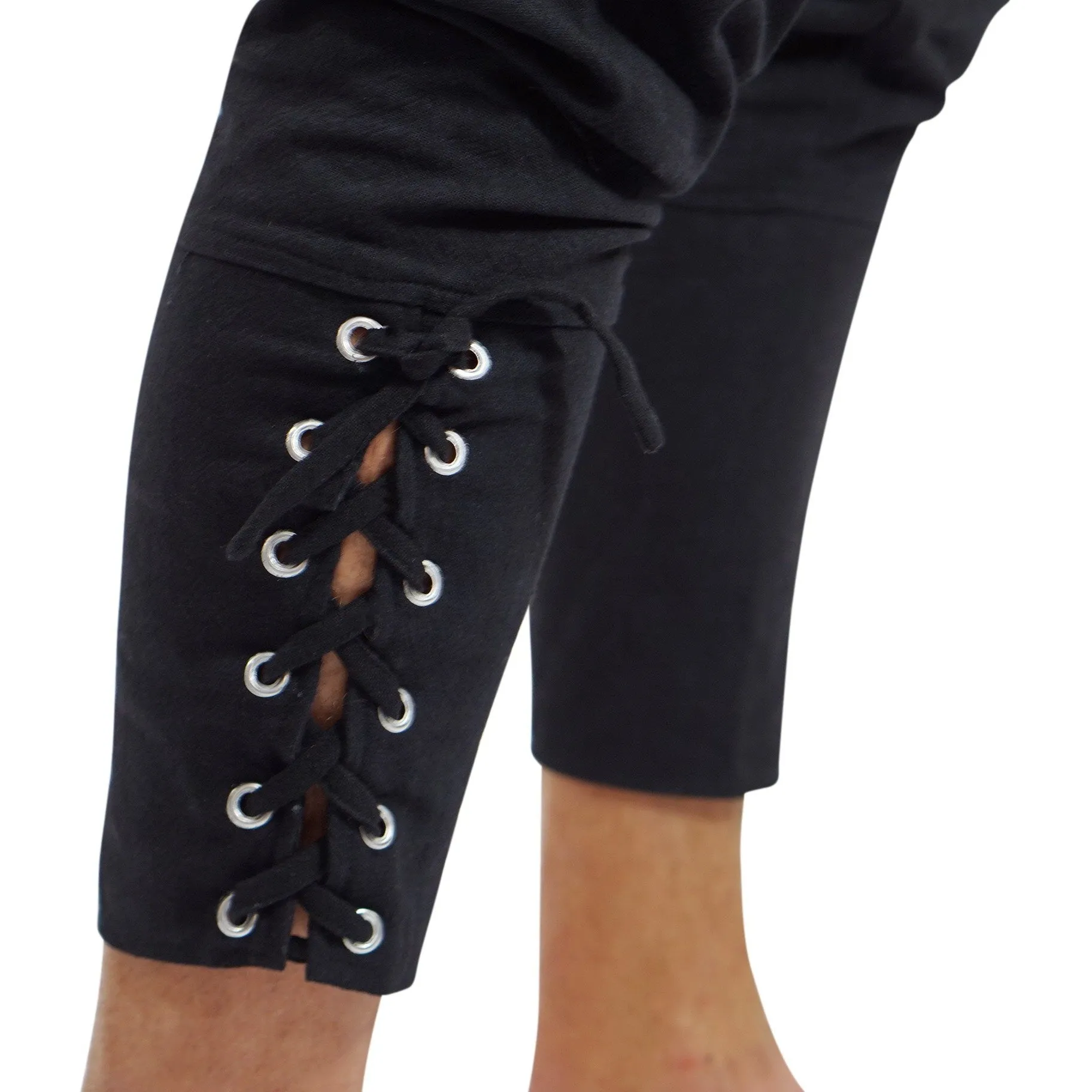 'Ankle Cuff' Medieval Pants - Black