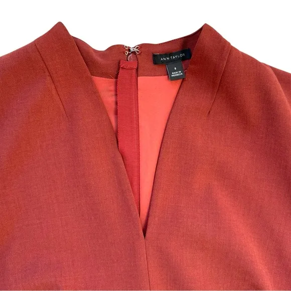 Ann Taylor Elbow Sleeve V-Neck Dress in‎ Bi-Stretch | Women’s Size 8