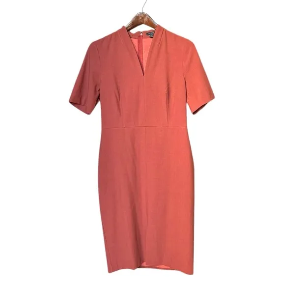 Ann Taylor Elbow Sleeve V-Neck Dress in‎ Bi-Stretch | Women’s Size 8