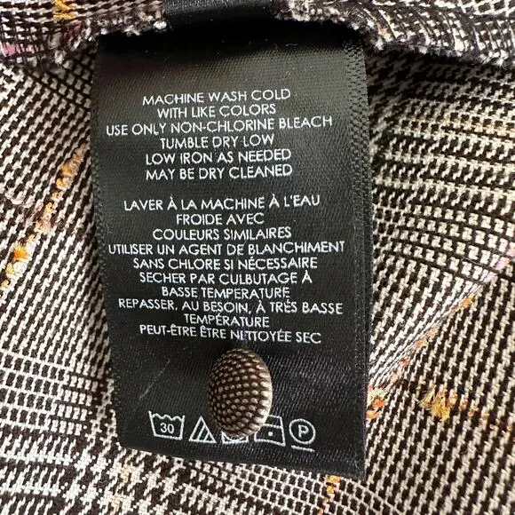 Anthropologie Maeve Reese Plaid Tweed Midi Dress librarian academia 10 Medium