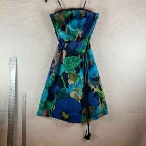 Anthropologie Vanessa Virginia Women’s Shade Flower Strapless Dress Size 4‎ 8461