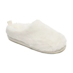 Ariana - 100% Recycled Faux Fur Mule Slipper - Cream