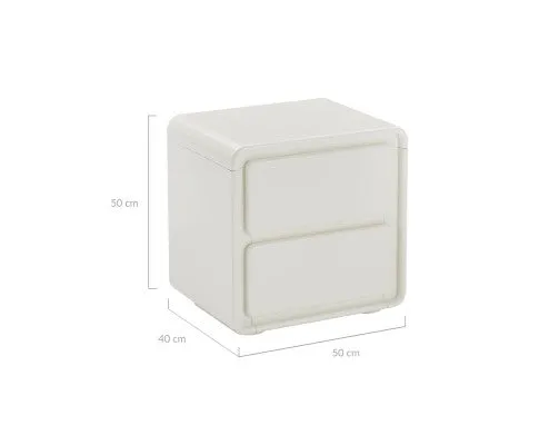 Astrid White Bedside Table