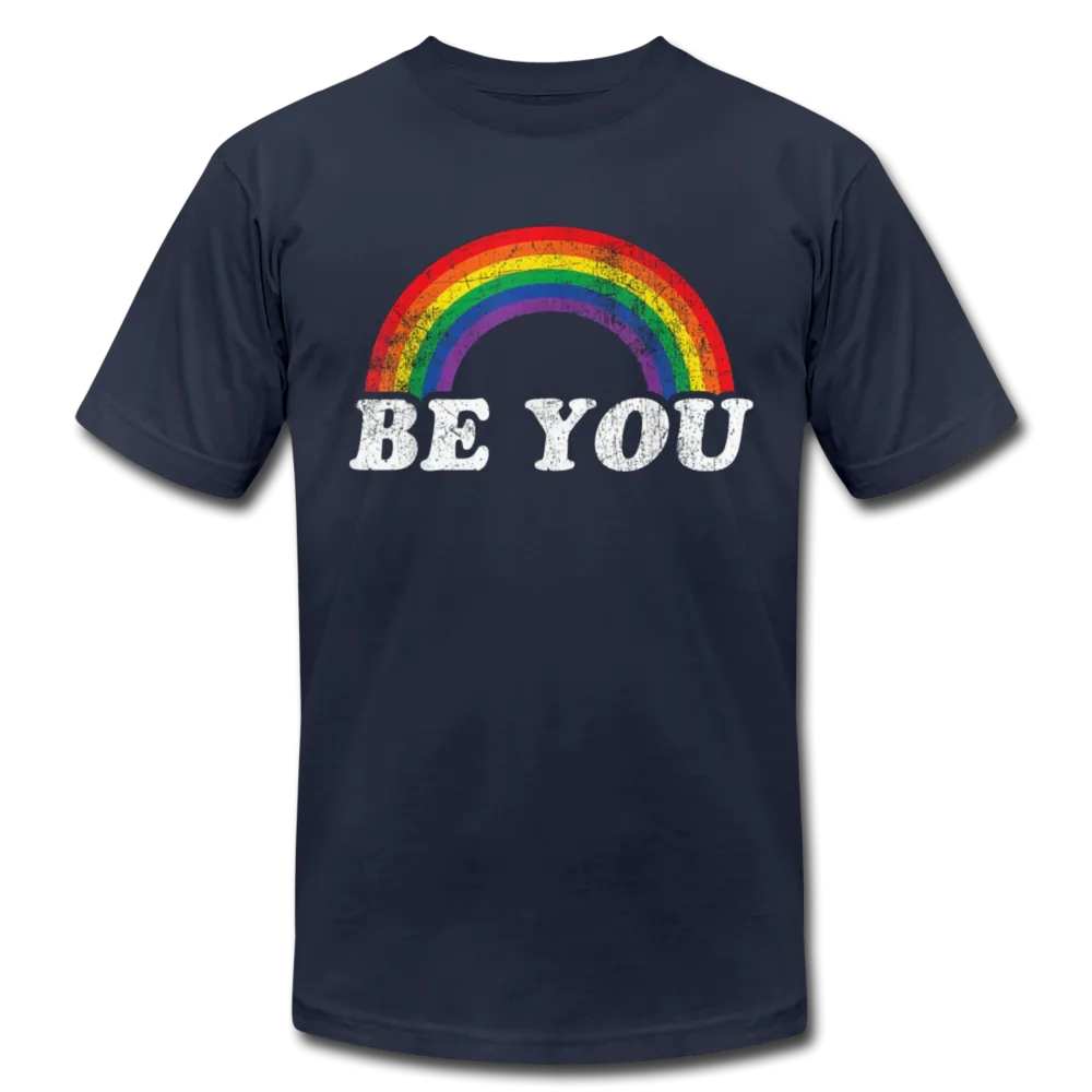 Be You LGBTQ Pride Rainbow Men's/Unisex Premium Adult T-Shirt