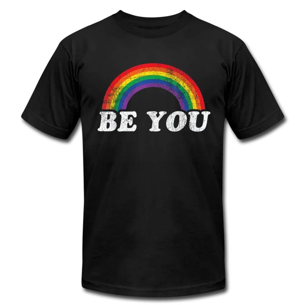 Be You LGBTQ Pride Rainbow Men's/Unisex Premium Adult T-Shirt