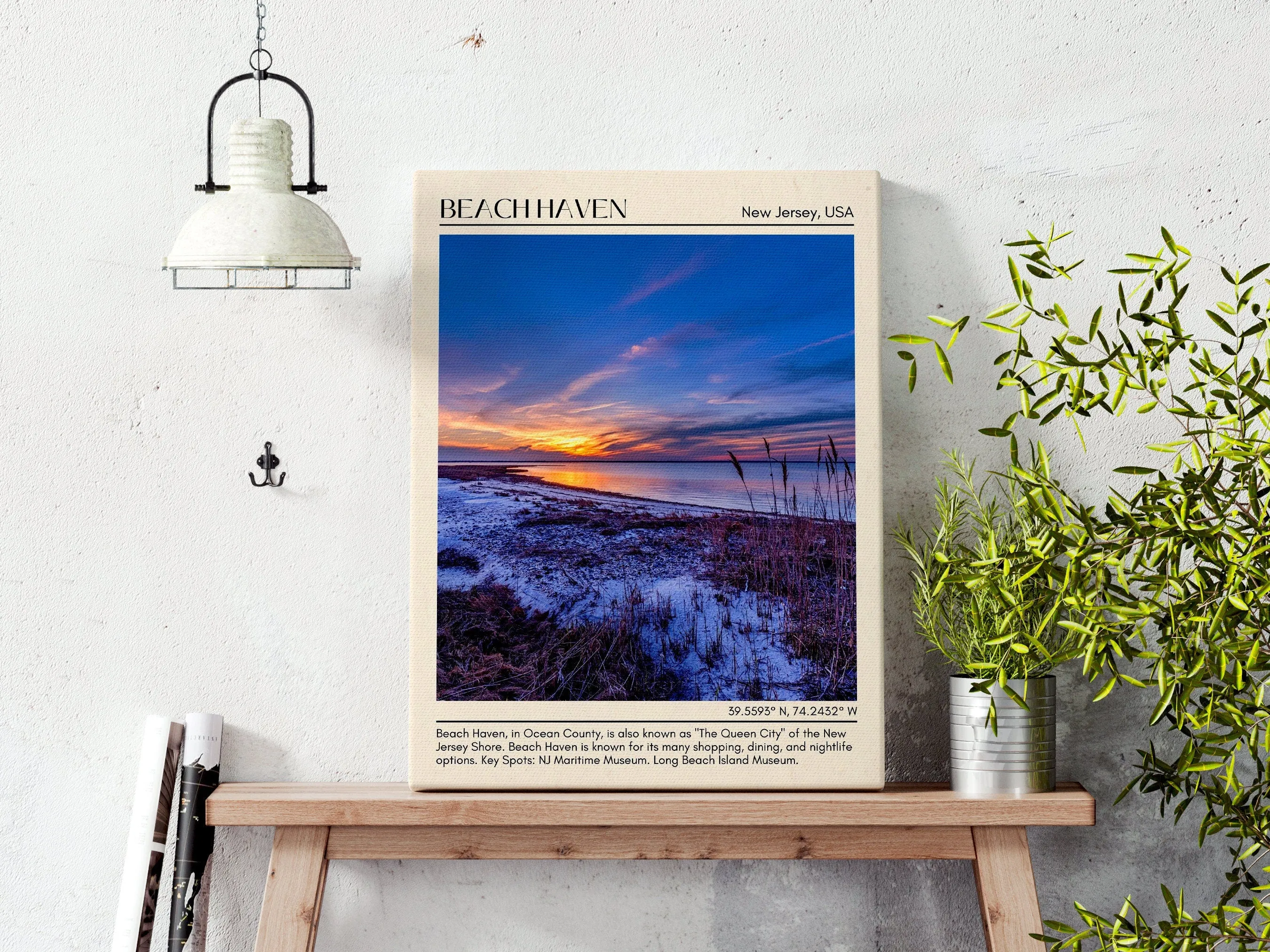 Beach Haven Wall Canvas, New Jersey, USA