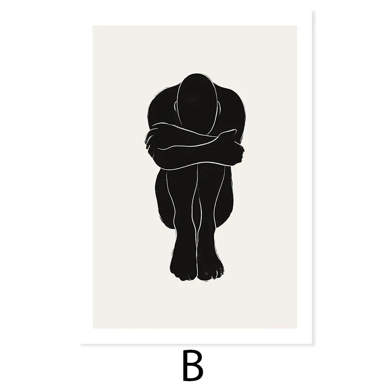 Beige Trendy Colors Minimalist Line Wall Art