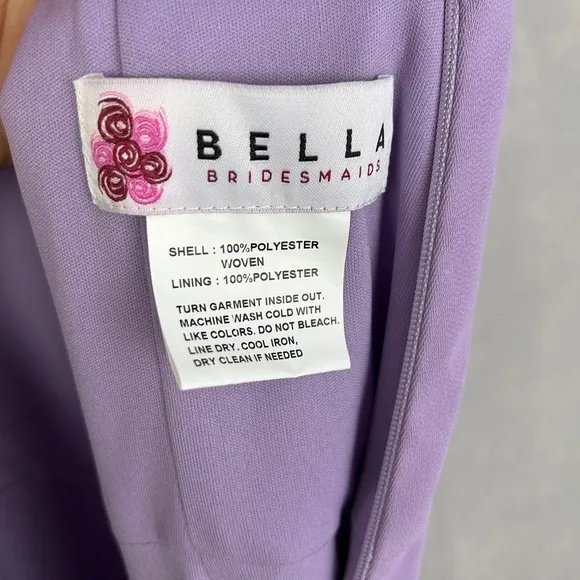 Bella Bridesmaids size 16R maxi dress BB122 pale purple P537 side slit NEW