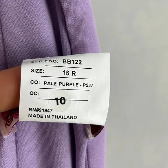 Bella Bridesmaids size 16R maxi dress BB122 pale purple P537 side slit NEW