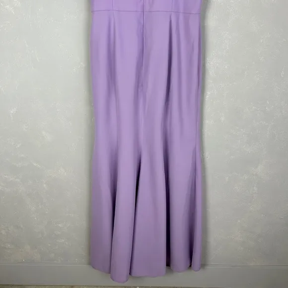 Bella Bridesmaids size 16R maxi dress BB122 pale purple P537 side slit NEW