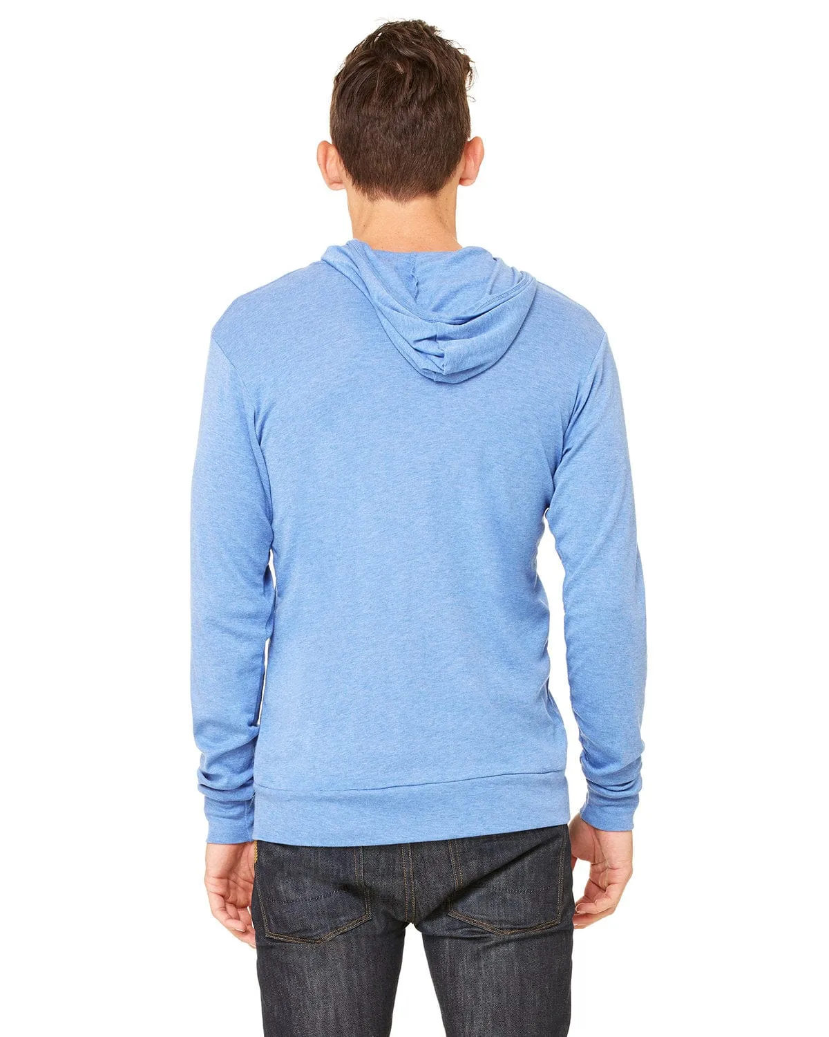 Bella Canvas Unisex Triblend Full-Zip Lightweight Hoodie
