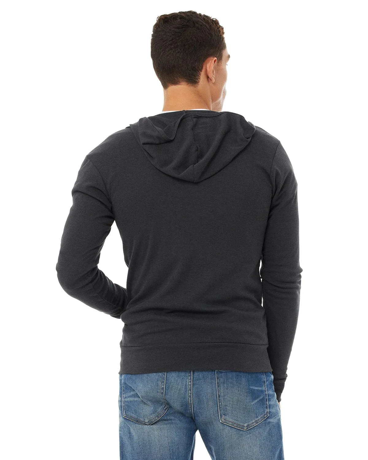 Bella Canvas Unisex Triblend Full-Zip Lightweight Hoodie