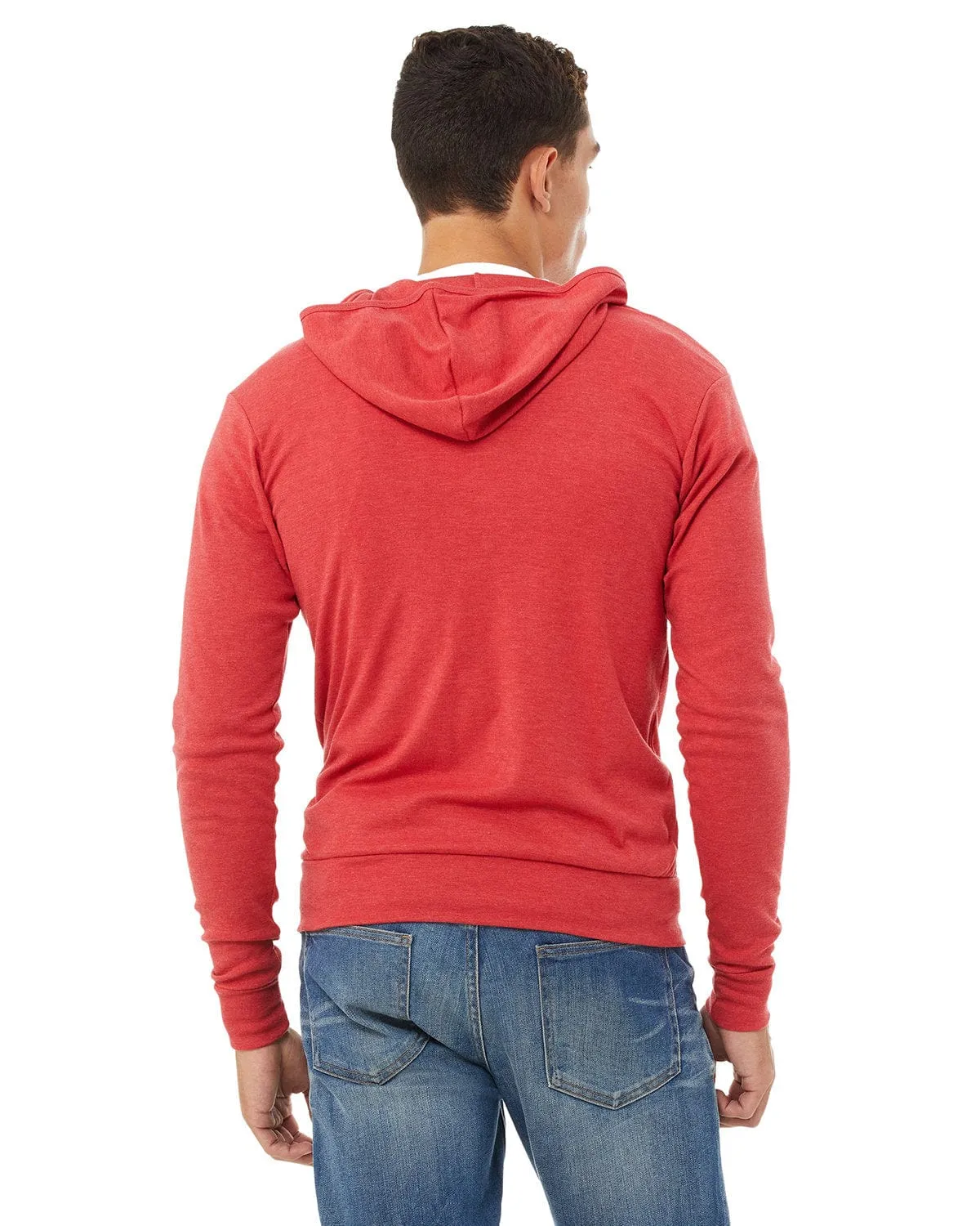 Bella Canvas Unisex Triblend Full-Zip Lightweight Hoodie