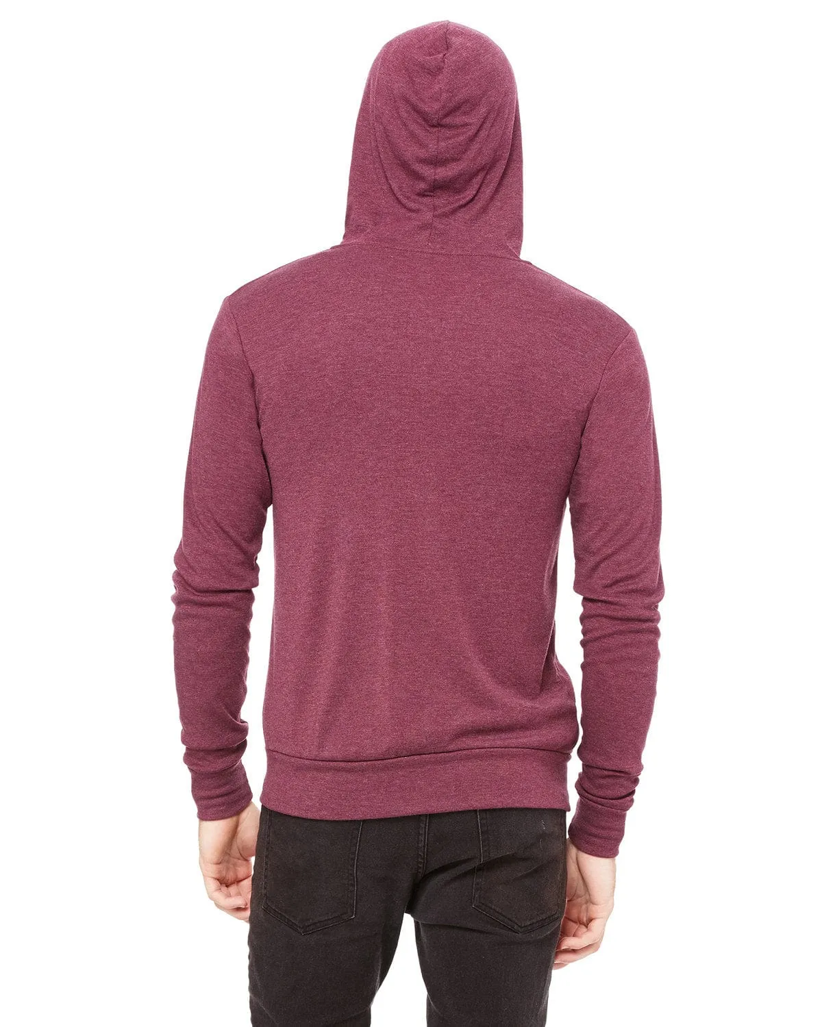 Bella Canvas Unisex Triblend Full-Zip Lightweight Hoodie