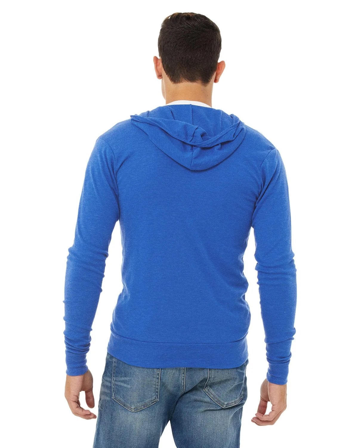 Bella Canvas Unisex Triblend Full-Zip Lightweight Hoodie