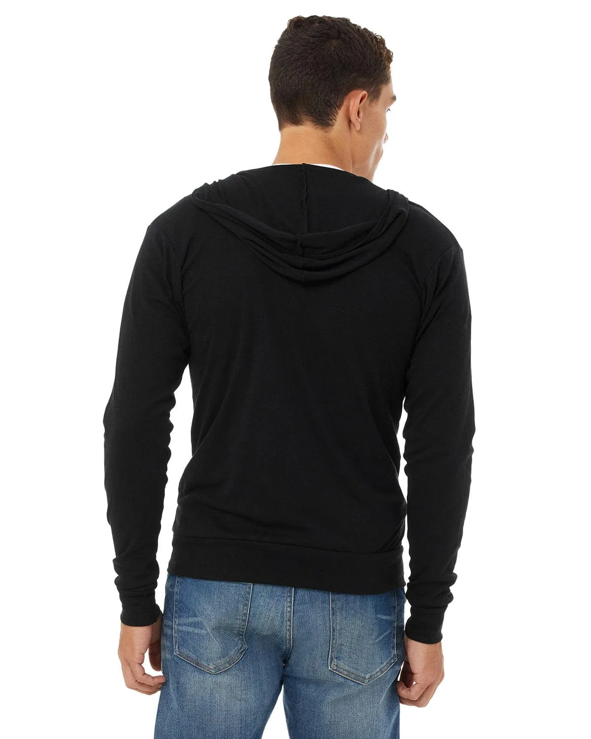 Bella Canvas Unisex Triblend Full-Zip Lightweight Hoodie