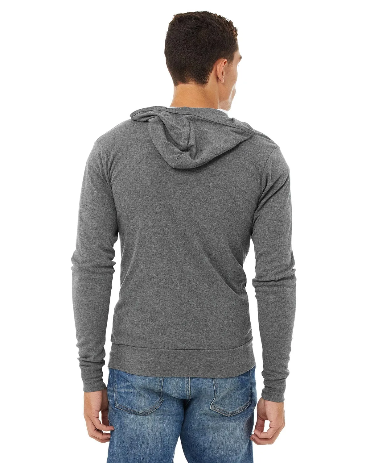 Bella Canvas Unisex Triblend Full-Zip Lightweight Hoodie
