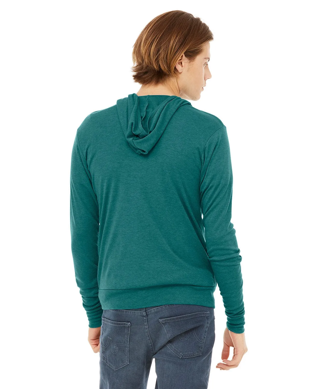 Bella Canvas Unisex Triblend Full-Zip Lightweight Hoodie