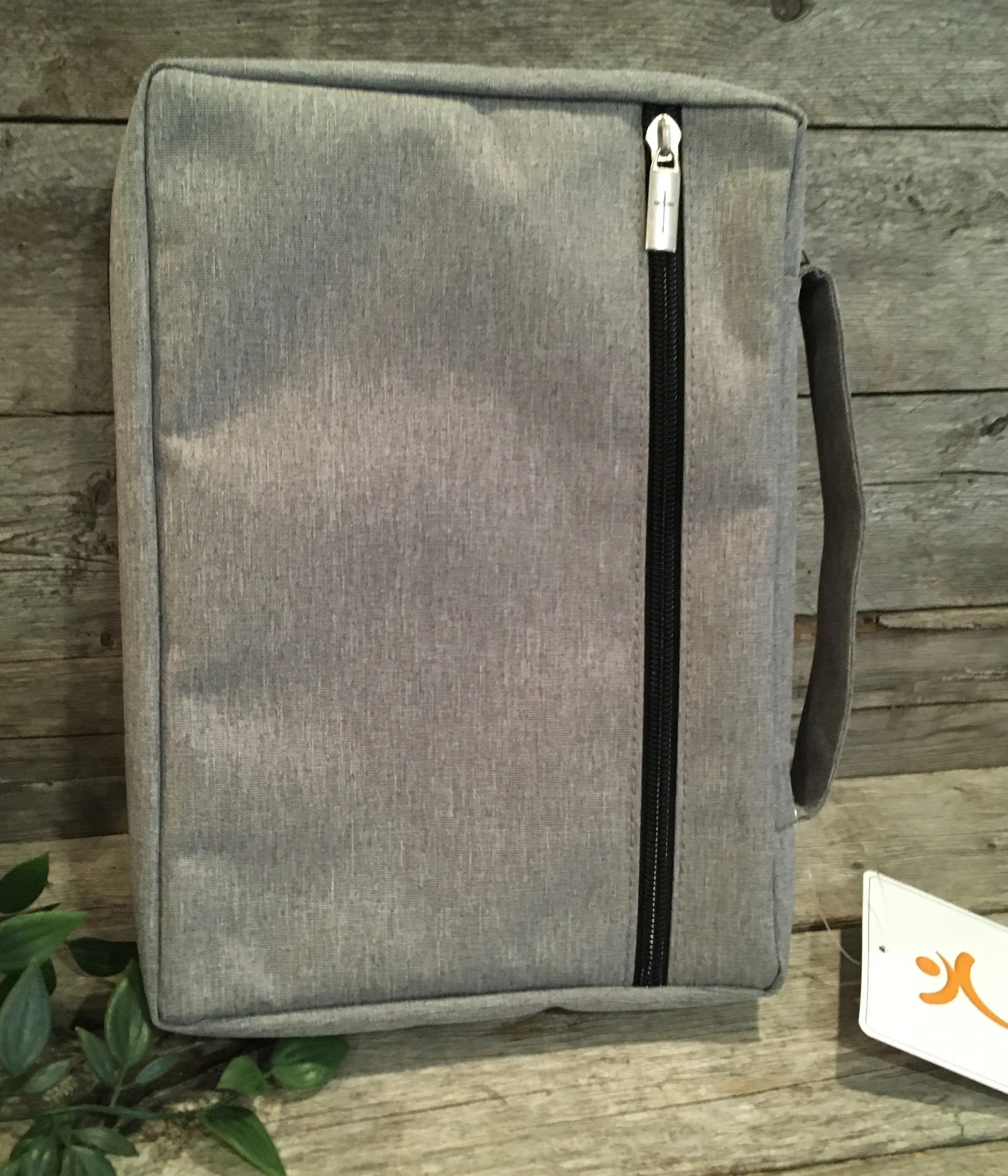 Bible Cover: Large Gray (Joshua 1:9)