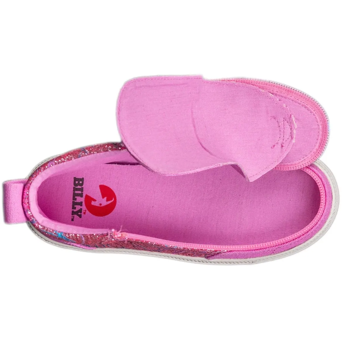 BILLY FOOTWEAR - Pink Printed Canvas BILLY Classic Lace Highs
