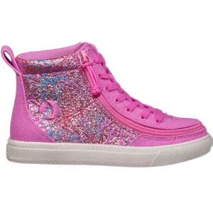 BILLY FOOTWEAR - Pink Printed Canvas BILLY Classic Lace Highs