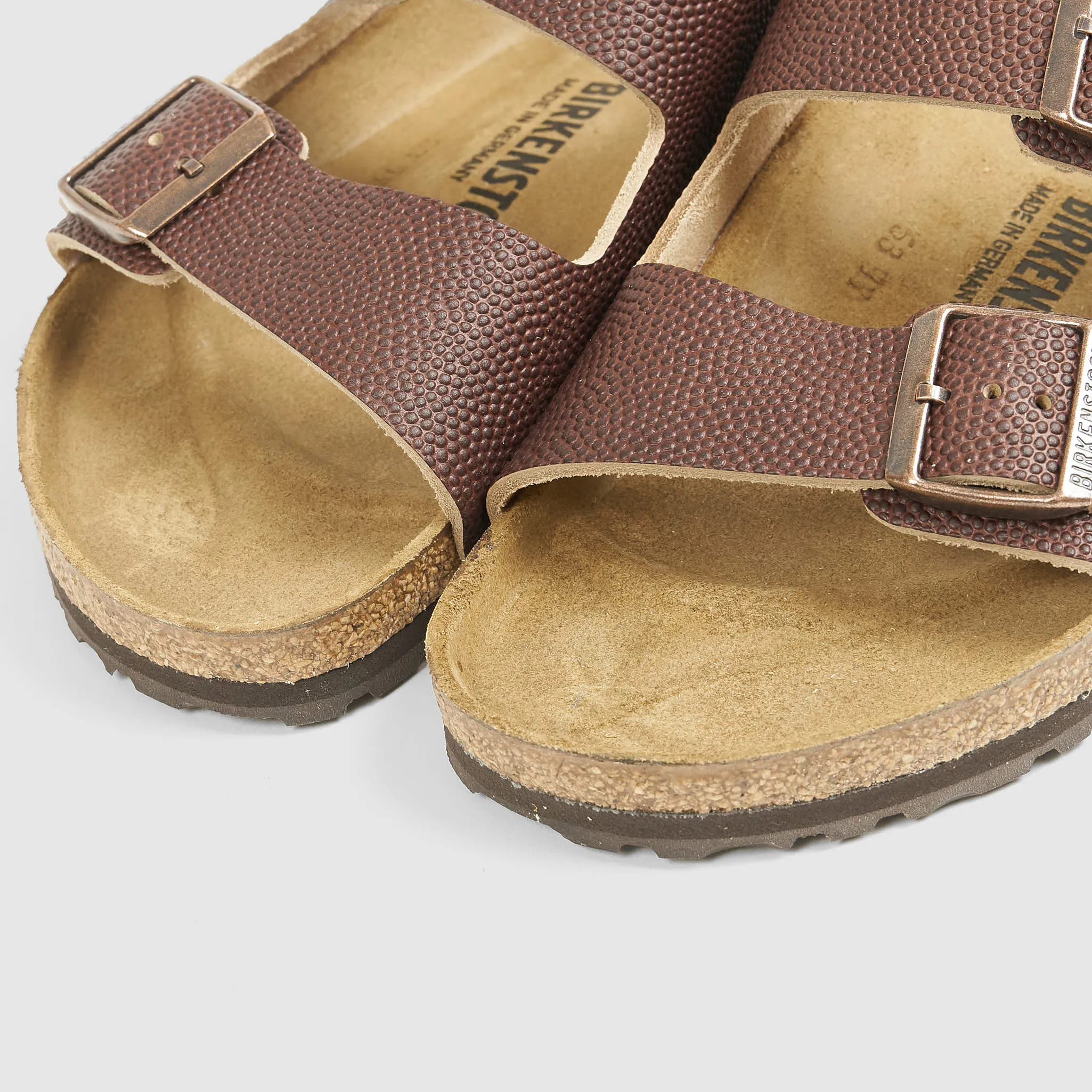 Birkenstock Arizona Embossed Natural Leather Sandals