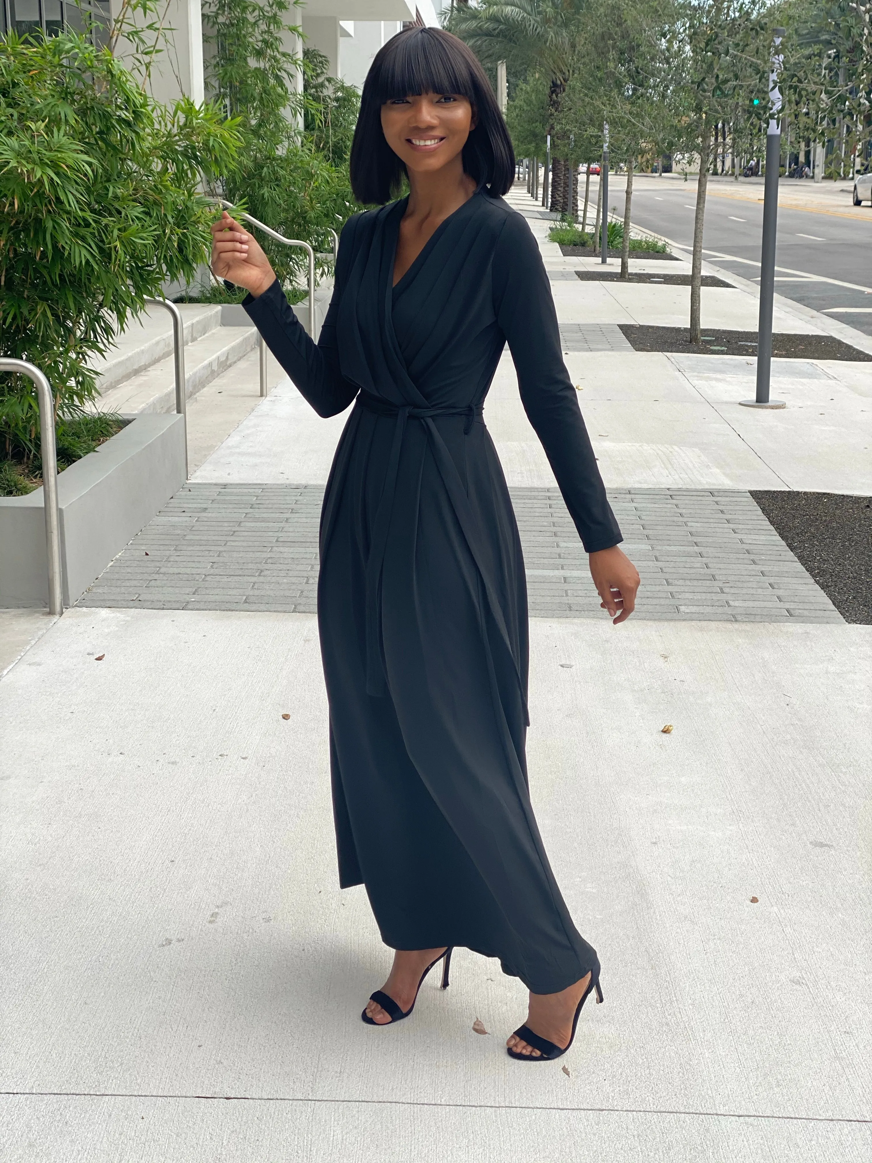 Black maxi dress
