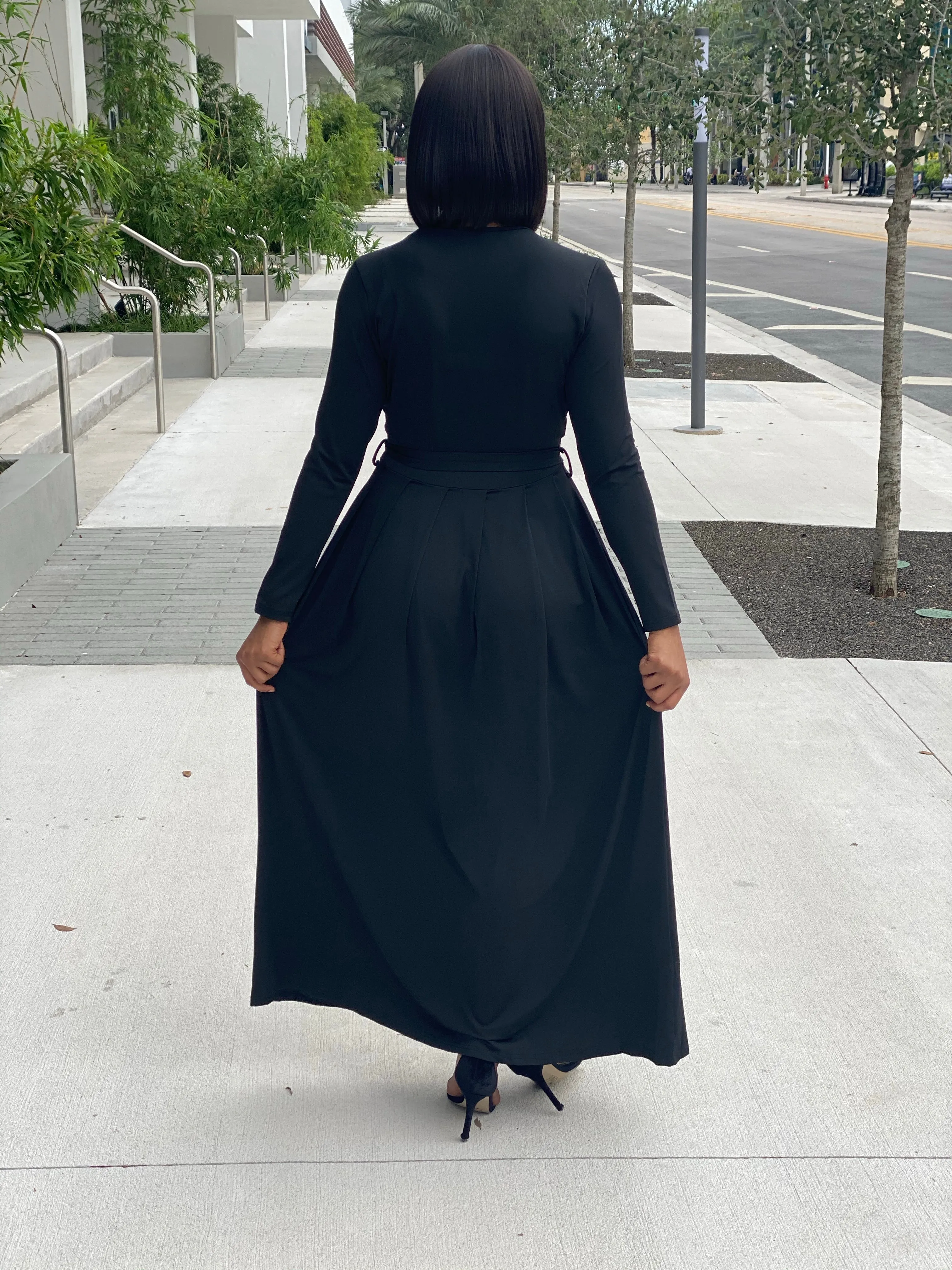 Black maxi dress