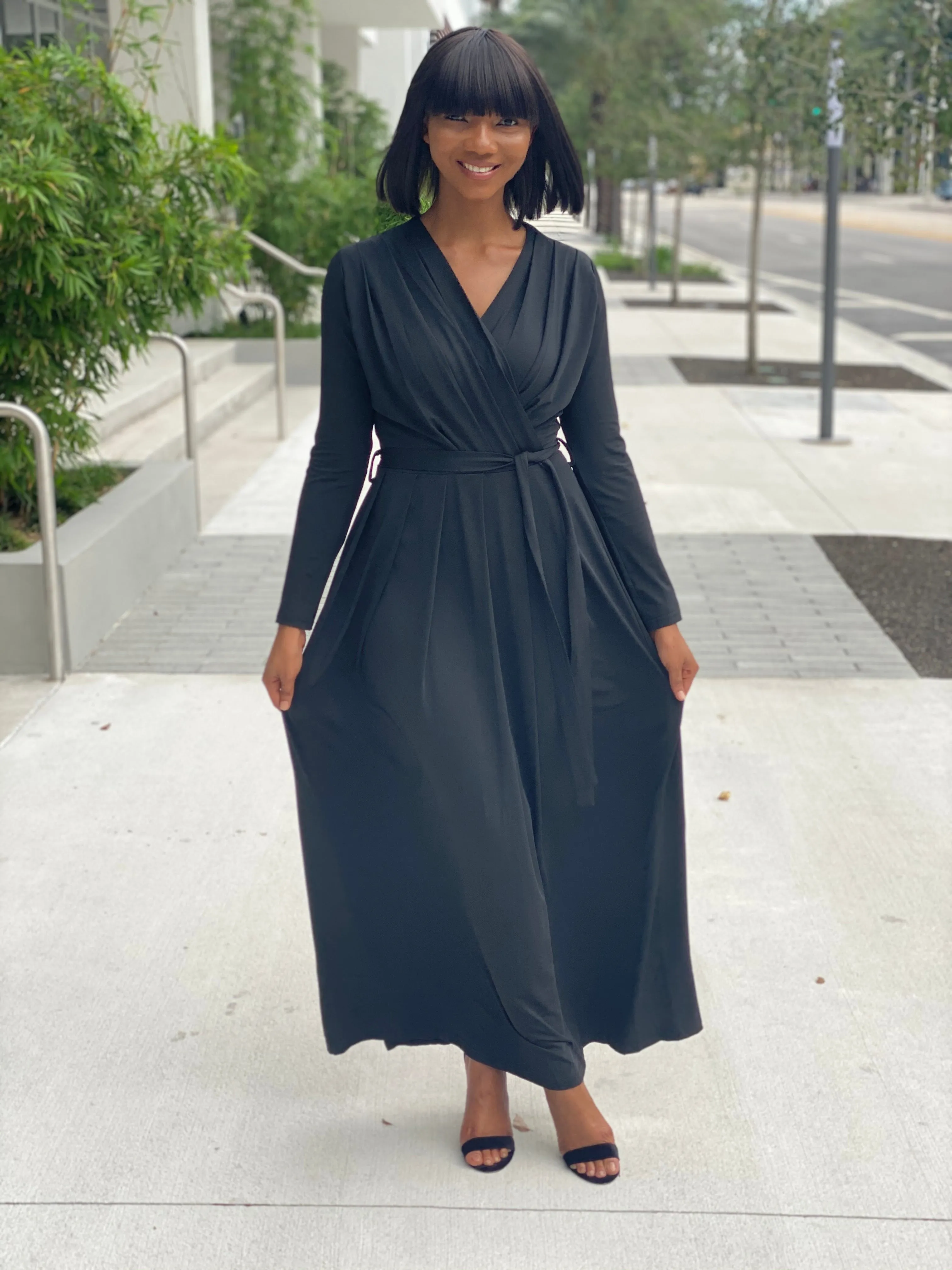 Black maxi dress