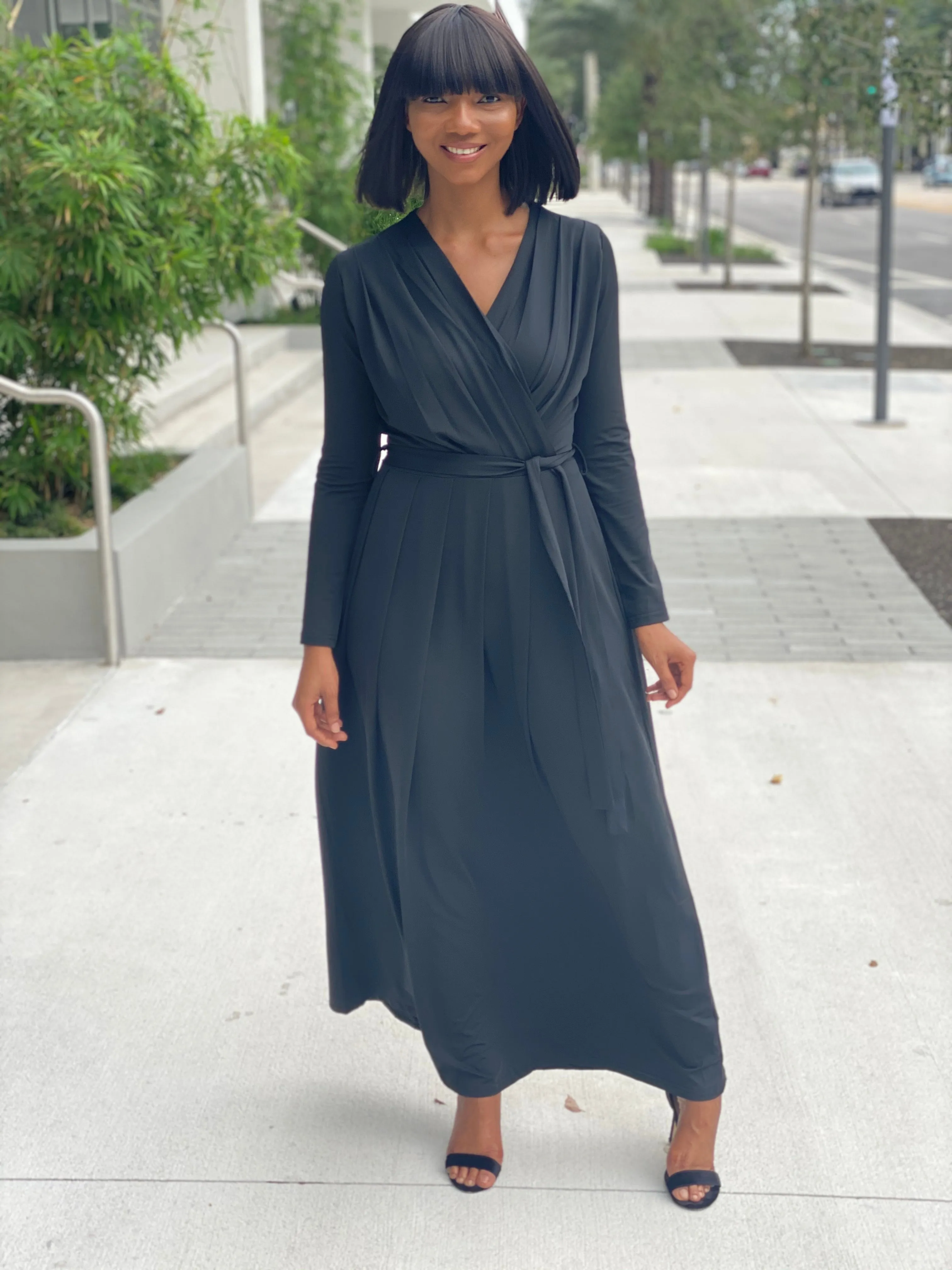 Black maxi dress